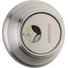 Kwikset 817 Deadbolt Deadbolt Lock, Venetian Bronze Round Exterior Keyed Front Entry Door, Pick Resistant SmartKey Rekey Security, Single Cylinder Dead Bolt(Satin Nickel)