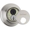 Kwikset 817 Deadbolt Deadbolt Lock, Venetian Bronze Round Exterior Keyed Front Entry Door, Pick Resistant SmartKey Rekey Security, Single Cylinder Dead Bolt(Satin Nickel)