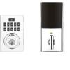 Kwikset 914 Contemporary Keypad SmartCode Electronic Deadbolt Smart Lock featuring SmartKey Security and ZigBee 3.0 Technology in Polished Chrome