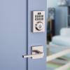 Kwikset 914 Contemporary Keypad SmartCode Electronic Deadbolt Smart Lock featuring SmartKey Security and ZigBee 3.0 Technology in Satin Nickel