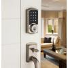 Kwikset 916 Keyless Entry Touchscreen SmartCode Electronic Deadbolt Smart Lock featuring SmartKey Security and ZigBee 3.0 Technology in Traditional Satin Nickel, Zigbee Hub sold seperately(Satin Nickel)