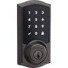 Kwikset 916 Keyless Entry Touchscreen SmartCode Electronic Deadbolt Smart Lock featuring SmartKey Security and ZigBee 3.0 Technology in Traditional Venetian Bronze, Zigbee Hub sold seperately