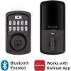 Kwikset 99420-002 Aura Bluetooth Programmable Keypad Door Lock Deadbolt Featuring SmartKey Security, Venetian Bronze(Matte Black)