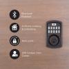 Kwikset 99420-002 Aura Bluetooth Programmable Keypad Door Lock Deadbolt Featuring SmartKey Security, Venetian Bronze(Matte Black)