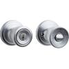 Kwikset Abbey Interior Privacy Door Knob with Lock, Door Handle For Bathroom and Bedroom, Polished Brass Keyless Turn Lock Doorknob(Satin Chrome)
