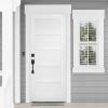 Kwikset Amador Front Door Lock Handle and Deadbolt Set, Entry Handleset Exterior with Casey Reversible Lever, Matte Black, Pick Resistant SmartKey Rekey Deadbolt Security, with Microban Protection(Matte Black)