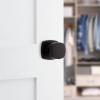 Kwikset Arroyo Knob Interior Privacy Door Knob with Lock, Door Handle For Bathroom and Bedroom, Matte Black Keyless Turn Lock Doorknob, with Microban Protection(Matte Black)