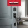 Kwikset Brentford Front Door Lock Handle and Deadbolt Set, Entry Handleset Exterior with Sedona Reversible Lever, Satin Brass, Pick Resistant SmartKey Rekey Deadbolt Security, with Microban Protection(Matte Black)