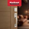 Kwikset Brentford Front Door Lock Handle and Deadbolt Set, Entry Handleset Exterior with Sedona Reversible Lever, Satin Brass, Pick Resistant SmartKey Rekey Deadbolt Security, with Microban Protection(Satin Nickel)