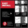 Kwikset Brentford Front Door Lock Handle and Deadbolt Set, Entry Handleset Exterior with Sedona Reversible Lever, Satin Brass, Pick Resistant SmartKey Rekey Deadbolt Security, with Microban Protection(Matte Black)