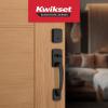 Kwikset Brentford Front Door Lock Handle and Deadbolt Set, Entry Handleset with Trafford Reversible Lever, Matte Black, Pick Resistant SmartKey Rekey Deadbolt Security, with Microban Protection(Matte Black)