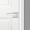 Kwikset Breton Interior Passage Door Handle 2 Pack, Lever for Closet and Hallway Doors, Reversible Non-Locking Handle Lever, Satin Nickel, with Microban Protection(Satin Nickel)