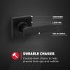 Kwikset Breton Interior Passage Door Handle, Lever for Closet and Hallway Doors, Reversible Non-Locking Handle Lever, Matte Black Finish
