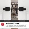 Kwikset Breton Interior Passage Door Handle, Lever for Closet and Hallway Doors, Reversible Non-Locking Handle Lever, Matte Black Finish