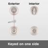 Kwikset Cameron Keyed Entry Door Knob and Single Cylinder Deadbolt Combo Pack with Microban Antimicrobial Protection featuring SmartKey Security in Satin Nickel(Satin Nickel)