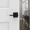 Kwikset Casey Interior Passage Door Handle 2 Pack, Lever for Closet and Hallway Doors, Reversible Non-Locking Handle Lever, Matte Black, with Microban Protection