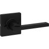 Kwikset Casey Interior Passage Door Handle 2 Pack, Lever for Closet and Hallway Doors, Reversible Non-Locking Handle Lever, Matte Black, with Microban Protection