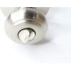 Kwikset Cove Interior Privacy Door Knob with Lock, Door Handle For Bathroom and Bedroom, Satin Nickel Keyless Turn Lock Doorknob, with Microban Protection