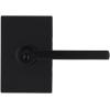 Kwikset Halifax Entry Door Handle with Lock and Key, Secure Keyed Reversible Lever Exterior, For Front Entrance and Bedrooms, Matte Black, Pick Resistant Smartkey Rekey Security and Microban(Keyed Entry)