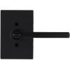 Kwikset Halifax Entry Door Handle with Lock and Key, Secure Keyed Reversible Lever Exterior, For Front Entrance and Bedrooms, Matte Black, Pick Resistant Smartkey Rekey Security and Microban(Keyed Entry)