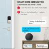 Kwikset Halo Wi-Fi Smart Lock, Keyless Entry Door Deadbolt, Geofence Auto-Unlock, Grade AAA Certified, No Hub Easy Install, Matte Black Lifetime Finish Warranty, Backlit Keypad(Satin Nickel)