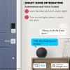 Kwikset Halo Wi-Fi Smart Lock, Keyless Entry Door Deadbolt, Geofence Auto-Unlock, Grade AAA Certified, No Hub Easy Install, Satin Nickel Lifetime Finish Warranty, Touchscreen(Polished Chrome)