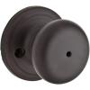 Kwikset Hancock Interior Privacy Door Knob with Lock, Door Handle For Bathroom and Bedroom, Venetian Bronze Keyless Turn Lock Doorknob, with Microban Protection(Privacy)