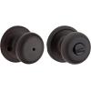 Kwikset Hancock Interior Privacy Door Knob with Lock, Door Handle For Bathroom and Bedroom, Venetian Bronze Keyless Turn Lock Doorknob, with Microban Protection