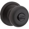 Kwikset Hancock Interior Privacy Door Knob with Lock, Door Handle For Bathroom and Bedroom, Venetian Bronze Keyless Turn Lock Doorknob, with Microban Protection