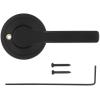 Kwikset Henley Interior Privacy Door Handle with Lock, Door Lever For Bathroom and Bedroom, Matte Black Reversible Keyless Turn Lock, with Microban Protection(Matte Black)