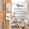 Kwikset Home Connect 620 Smart Lock Deadbolt with Z-Wave Technology, Works with Ring Alarm, Samsung Smartthings and More, Z-Wave Hub Required, Contemporary Design in Venetian Bronze(Satin Nickel)