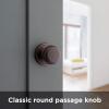 Kwikset Juno Interior Passage Door Knob, Handle For Closet and Hallway Doors, Non-Locking Doorknob in Venetian Bronze, with Microban Protection(Venetian Bronze)