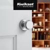Kwikset Maven Dummy Door Knob, Single Sided Handle for Closets, French Double Doors, and Pantry, Polished Chrome Non-Turning Round Interior Push/Pull Door Knob, with Microban Protection