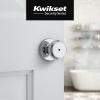 Kwikset Maven Interior Privacy Door Knob with Lock, Round Door Handle for Bathroom and Bedroom, Polished Chrome Keyless Turn Lock Doorknob, with Microban Protection(Polished Chrome)