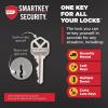 Kwikset Midtown Deadbolt Lock, Matte Black Modern Exterior Keyed Front Entry Door, Pick Resistant SmartKey Rekey Security, Single Cylinder Dead Bolt, with Microban Protection(Matte Black)