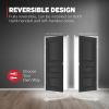 Kwikset Mirada Reeded Dummy Door Handle, Single Sided Lever for Closets, French Double Doors, and Pantry, Matte Black, Non-Turning Reversible Interior Push/Pull Lever, with Microban Protection(Matte Black Satin Brass)