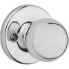 Kwikset Polo Dummy Door Knob, Single Sided Handle for Closets, French Double Doors, and Pantry, Satin Nickel Non-Turning Interior Push/Pull Door Knob, with Microban Protection(Polished Chrome)