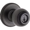 Kwikset Polo Dummy Door Knob, Single Sided Handle for Closets, French Double Doors, and Pantry, Satin Nickel Non-Turning Interior Push/Pull Door Knob, with Microban Protection(Venetian Bronze)