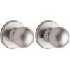 Kwikset Polo Interior Passage Door Knob, Handle For Closet and Hallway Doors, Non-Locking Doorknob in Satin Nickel, with Microban Protection(Satin Nickel)