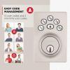 Kwikset Powerbolt 240 5-Button Keypad Satin Nickel Traditional Electronic Deadbolt Door Lock, Featuring Convenient keyless Entry, Customizable User Codes and auto Locking(Satin Nickel)