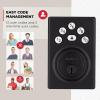 Kwikset Powerbolt 240 5-Button Keypad Satin Nickel Traditional Electronic Deadbolt Door Lock, Featuring Convenient keyless Entry, Customizable User Codes and auto Locking(Matte Black)
