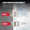 Kwikset Prava Front Door Lock Handle and Deadbolt Set, Entry Handleset Exterior with Interior Reversible Lever, Satin Brass, Pick Resistant SmartKey Rekey Deadbolt Security, with Microban Protection(Satin Nickel)