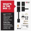 Kwikset Prava Front Door Lock Handle and Deadbolt Set, Entry Handleset Exterior with Interior Reversible Lever, Satin Brass, Pick Resistant SmartKey Rekey Deadbolt Security, with Microban Protection(Matte Black)