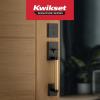 Kwikset Prava Front Door Lock Handle and Deadbolt Set, Entry Handleset Exterior with Interior Reversible Lever, Satin Brass, Pick Resistant SmartKey Rekey Deadbolt Security, with Microban Protection(Matte Black & Satin Brass)