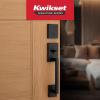 Kwikset San Clemente Front Door Lock Handle and Deadbolt Set, Entry Handleset with Mirada Reversible Lever, Matte Black, Pick Resistant SmartKey Rekey Deadbolt Security, with Microban Protection(Matte Black)