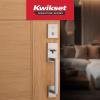 Kwikset San Clemente Front Door Lock Handle and Deadbolt Set, Entry Handleset with Mirada Reversible Lever, Matte Black, Pick Resistant SmartKey Rekey Deadbolt Security, with Microban Protection(Satin Nickel)