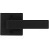 Kwikset Singapore Interior Privacy Door Handle with Lock, Door Lever for Bathroom and Bedroom, Matte Black Reversible Keyless Turn Lock, with Microban Protection (Pack of 4)(Matte Black)