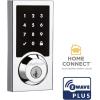 Kwikset SmartCode 916 Z-Wave Smart Lock, Keyless Entry Ring Compatible Door Lock, Touchscreen Electronic Deadbolt, SmartKey Re-Key Security, Smart Hub Required, Contemporary Satin Nickel(Polished Chrome)