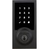 Kwikset SmartCode 916 Z-Wave Smart Lock, Keyless Entry Ring Compatible Door Lock, Touchscreen Electronic Deadbolt, SmartKey Re-Key Security, Smart Hub Required, Contemporary Satin Nickel(Matte Black)