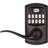 Kwikset SmartCode 917 Keypad Keyless Entry Traditional Residential Electronic Lever Deadbolt Alternative with Tustin Door Handle and SmartKey Security, Venetian Bronze(Venetian Bronze)